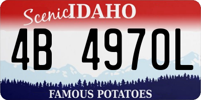 ID license plate 4B4970L