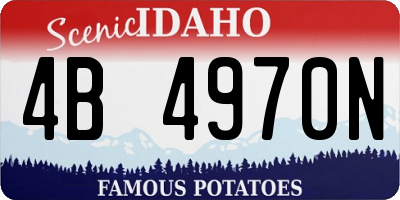 ID license plate 4B4970N
