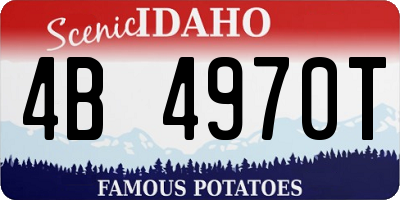 ID license plate 4B4970T