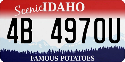 ID license plate 4B4970U