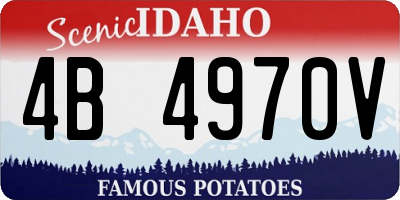 ID license plate 4B4970V