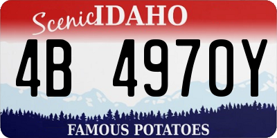 ID license plate 4B4970Y