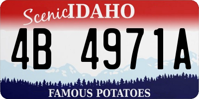 ID license plate 4B4971A