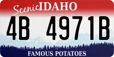 ID license plate 4B4971B
