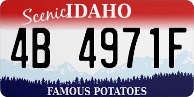 ID license plate 4B4971F