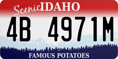 ID license plate 4B4971M