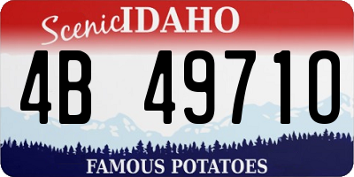 ID license plate 4B4971O