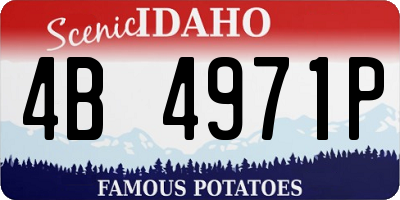 ID license plate 4B4971P