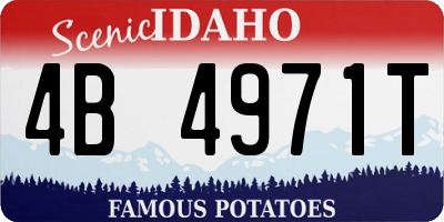 ID license plate 4B4971T