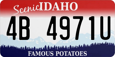 ID license plate 4B4971U