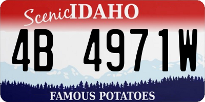 ID license plate 4B4971W