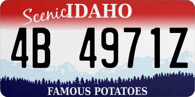 ID license plate 4B4971Z