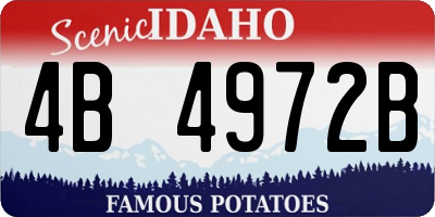 ID license plate 4B4972B