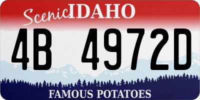 ID license plate 4B4972D