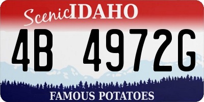 ID license plate 4B4972G