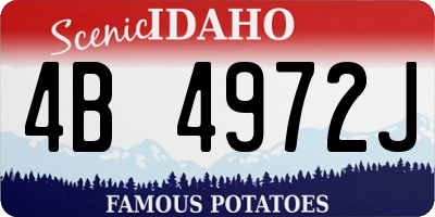 ID license plate 4B4972J
