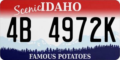 ID license plate 4B4972K
