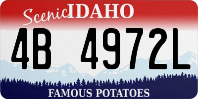 ID license plate 4B4972L