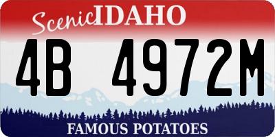 ID license plate 4B4972M