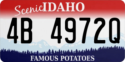 ID license plate 4B4972Q