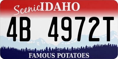 ID license plate 4B4972T