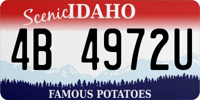 ID license plate 4B4972U