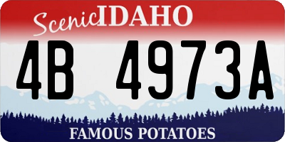 ID license plate 4B4973A