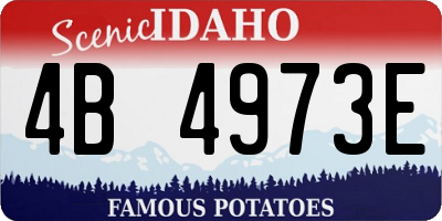 ID license plate 4B4973E