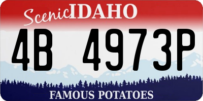 ID license plate 4B4973P
