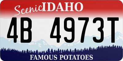 ID license plate 4B4973T