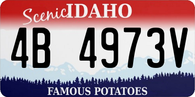 ID license plate 4B4973V