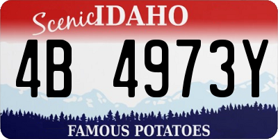 ID license plate 4B4973Y