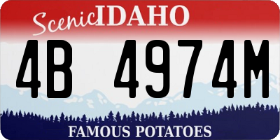 ID license plate 4B4974M
