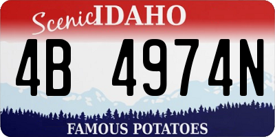 ID license plate 4B4974N