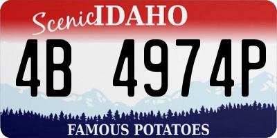 ID license plate 4B4974P