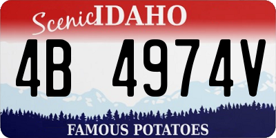 ID license plate 4B4974V