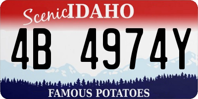 ID license plate 4B4974Y