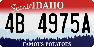 ID license plate 4B4975A