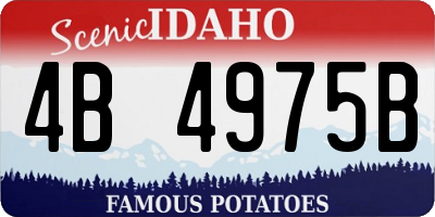 ID license plate 4B4975B