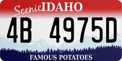 ID license plate 4B4975D