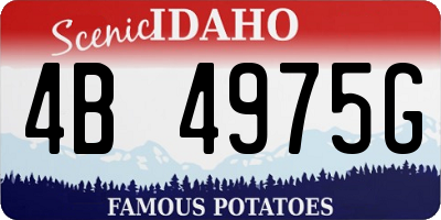 ID license plate 4B4975G