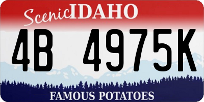 ID license plate 4B4975K