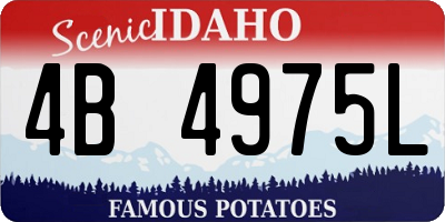 ID license plate 4B4975L