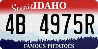 ID license plate 4B4975R