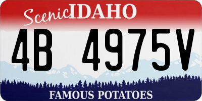 ID license plate 4B4975V
