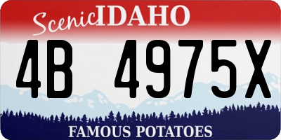 ID license plate 4B4975X