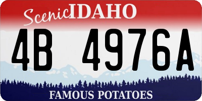 ID license plate 4B4976A