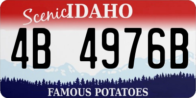 ID license plate 4B4976B