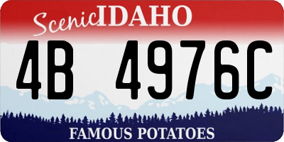 ID license plate 4B4976C