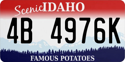 ID license plate 4B4976K